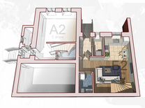 3-к квартира, 94 м², 3/3 эт.