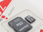 MicroSD 32GB 10 class + адаптер SD SmartBuy объявление продам