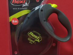 Поводок-рулетка Flexi "Giant Neon L" 8 м, до 50 кг