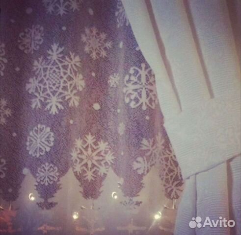 Новая тюль со снежинками доставка