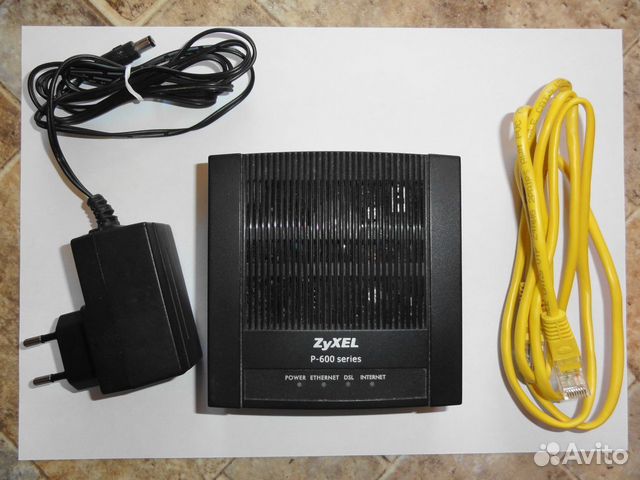 Модем Zyxel Adsl 2+ с портом Ethernet