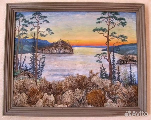 Заветное озеро. Таёжная сказка. Картины на бересте