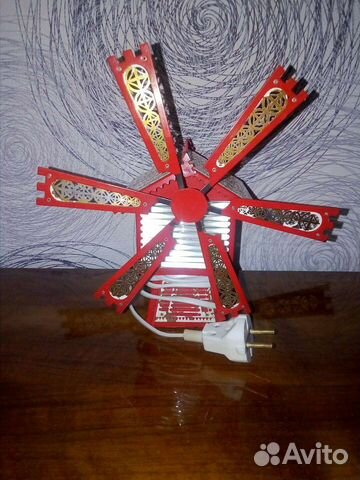 Настольный светильник мельница СССР