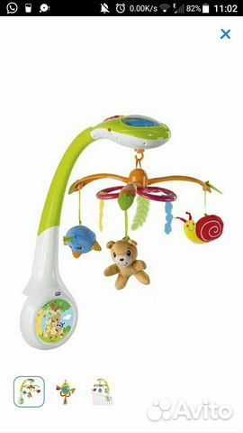 Музыкальная карусель (мобиль) на кроватку chicco