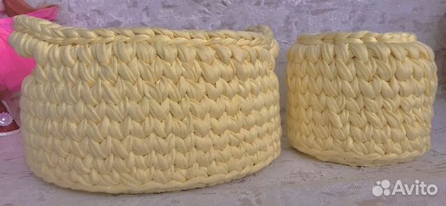 Набор Корзинок из трикотажной пряжи