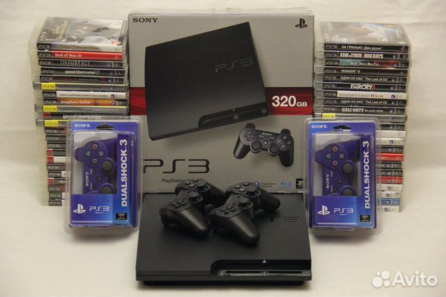 Sony PlayStation 3 Slim 320gb (+70 игр)