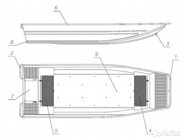 Чертеж лодки казанка 6