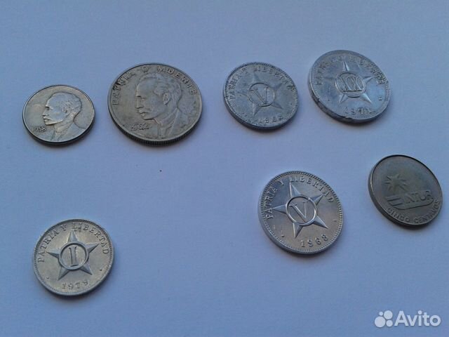 Монеты Куба сентаво 1958,1962, 1968