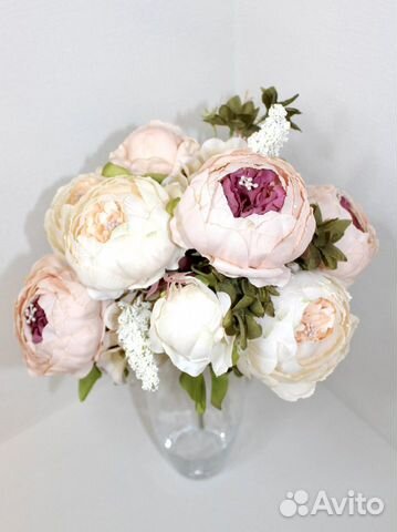 Цветы искуственные, пионы, розы, камелии