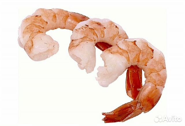 Креветки очищенные 1кг 21/25 с хвостом