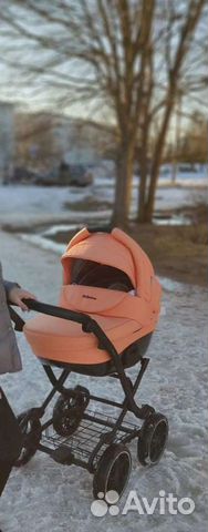 Коляска mr Sandman Maestro Цвет персиковый,кожа