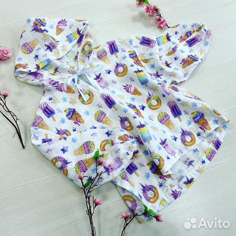 Туника из муслина, муслиновая туника для пляжа