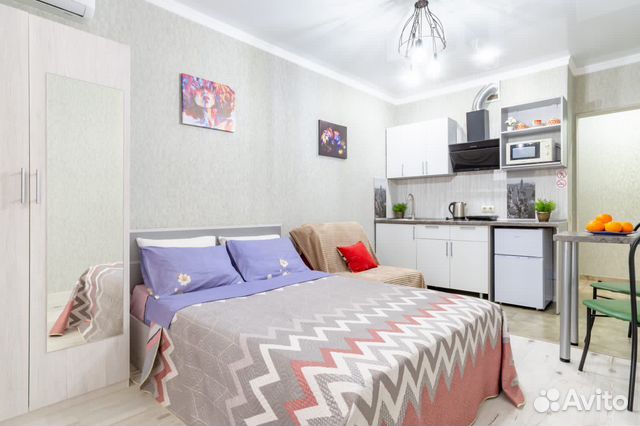 

Квартира-студия, 28 м², 2 кровати