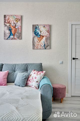 

1-к. квартира, 45 м², 2 кровати
