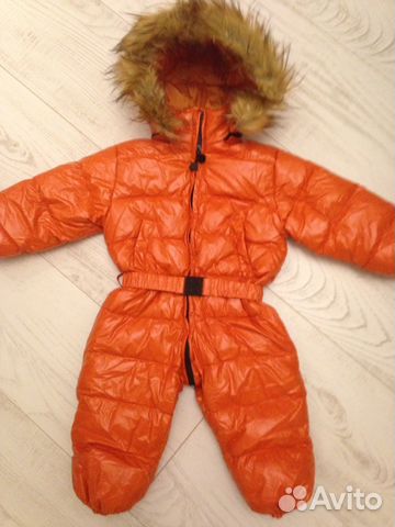 Комбинезон аналог Moncler пуховый 80/86р