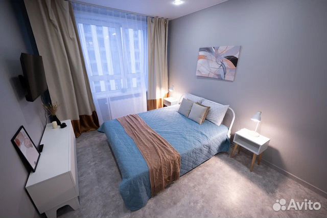 

1-к. квартира, 45 м², 2 кровати