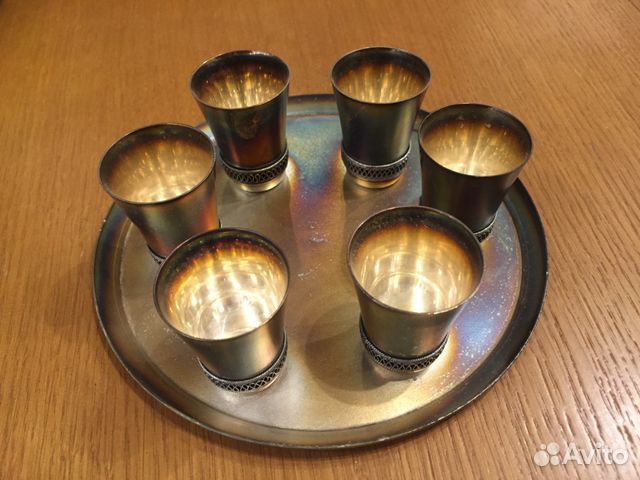 Рюмки мельхиоровые, 6шт Рюмки мельхиоровые, 6шт