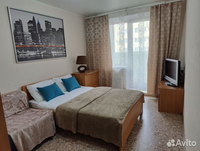 

1-к. квартира, 34 м², 2 кровати