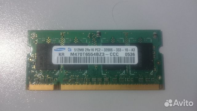 Память для ноутбука SO-dimm DDR2 512Mb