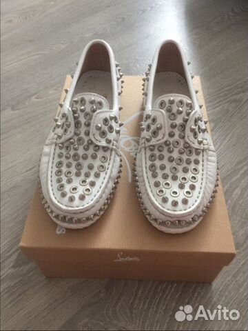 Женские ботиночки с шипами Christian Louboutin