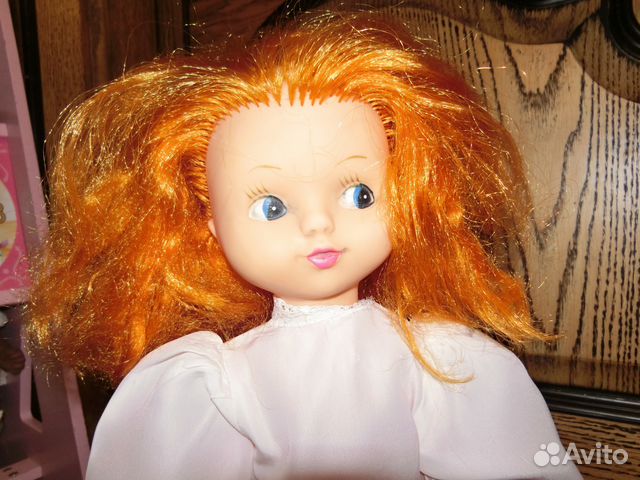 Cоветская рыжеволосая кукла 45 см
