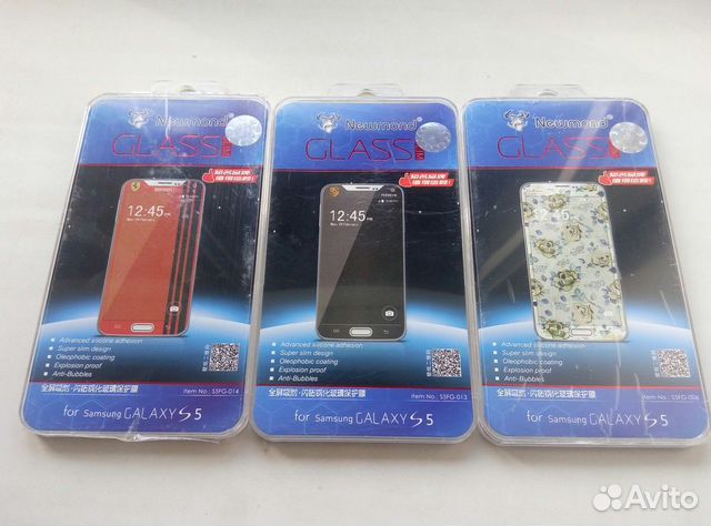 SAMSUNG Galaxy S5, S4 цветные защитные стекла