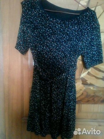 Платье на девочку черное с поясом