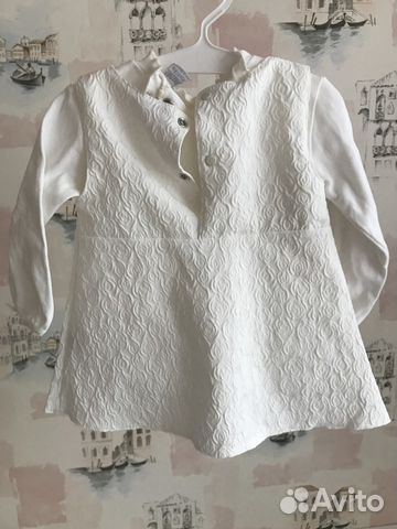 Белое платье-комплект Bestido р-р 68-80 Белое платье-комплект Bestido р-р 68-80