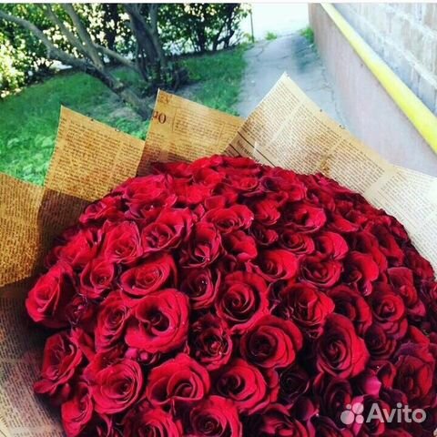 Букет из ярких красных роз, доставка 24ч Букет из ярких красных роз, доставка 24ч