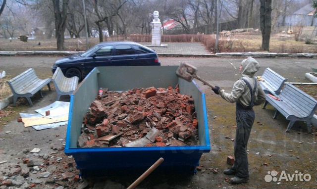 Вывоз мусора контейнером объемом 8м3 Вывоз мусора контейнером объемом 8м3