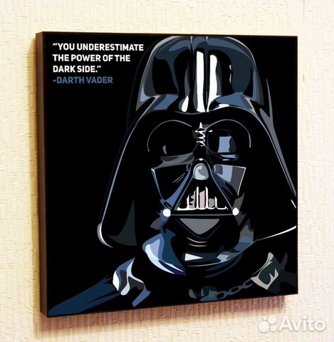 Картина Поп Арт Постер Дарт Вейдер Star-Wars