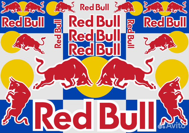 Red Bull набор наклеек А3