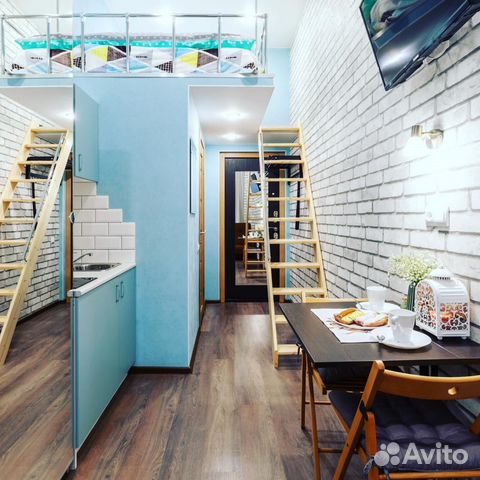 

Квартира-студия, 18 м², 2 кровати