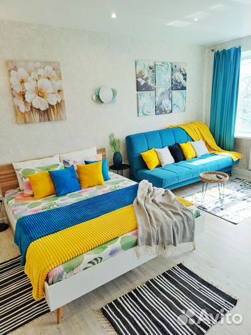 

Квартира-студия, 33 м², 2 кровати