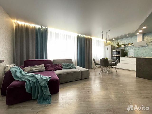 

1-к. квартира, 52 м², 2 кровати