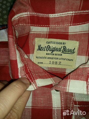 Рубашка хлопок/лён на 1,5-2 года. Next. Б/У