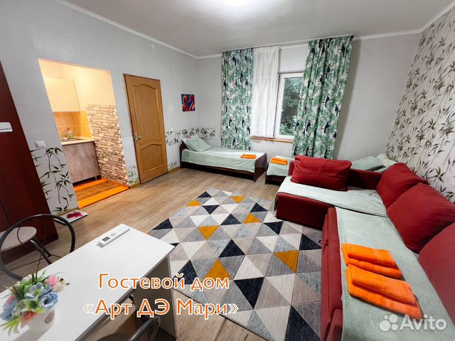 

1-к. квартира, 45 м², 3 кровати