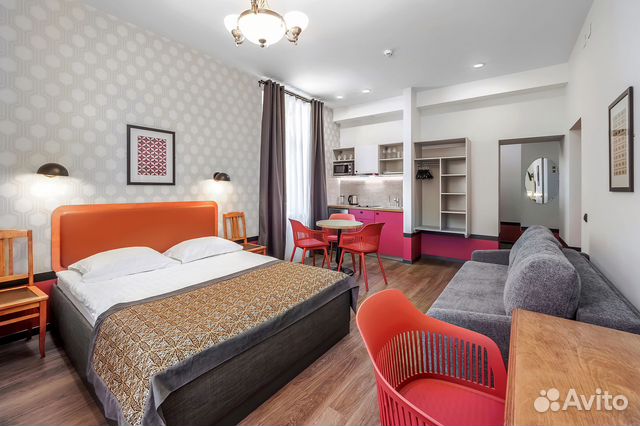 

Квартира-студия, 23 м², 2 кровати