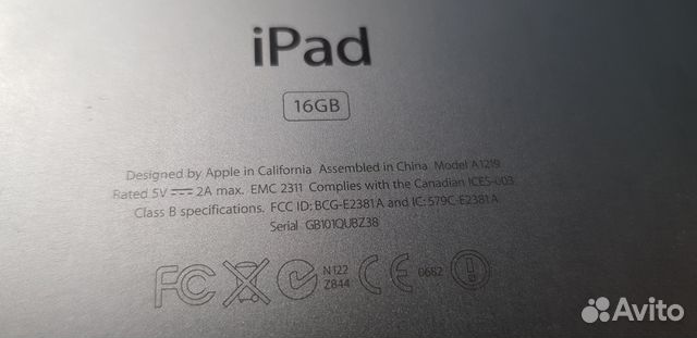iPad 16Gb модель A1219 iPad 16Gb модель A1219