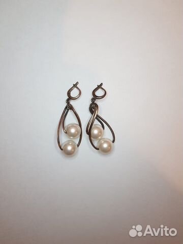 Серьги Натуральный жемчуг Серебро