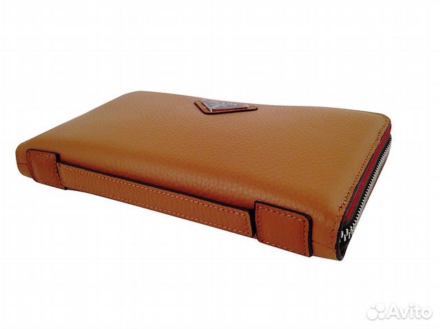 Кожаный клатч, кошелек унисекс Prada арт.680