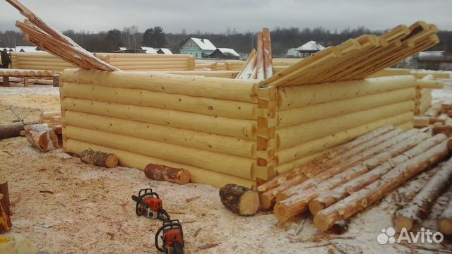 Сруб бани 4х5 м. Доставка, сборка