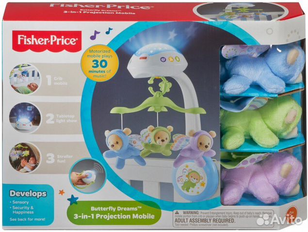 Мобиль в кроватку Fisher price «Мечты о бабочках»