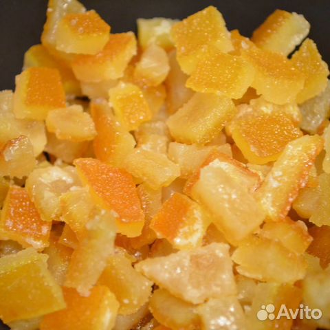 Апельсиновые цукаты кубики 6х6