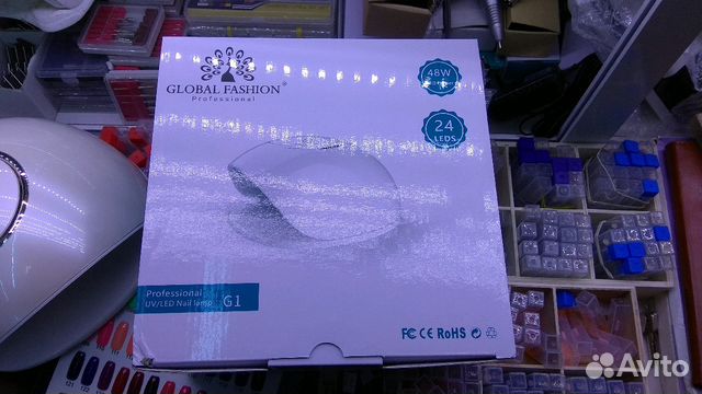 Лампа гибридная UV/LED 48Вт с вентилятором белая Лампа гибридная UV/LED 48Вт с вентилятором белая