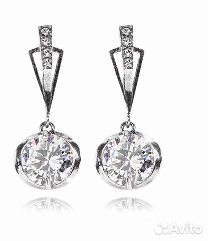 Серьги с кристаллами Swarovski