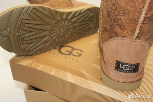 Угги UGG Australia эксклюзив принт Logo новые уги