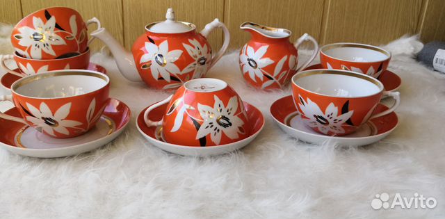 Сервиз дулево астры, польский яблоневый цвет липа