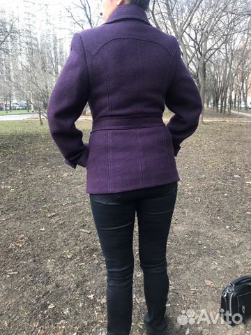 Пальто новое, цвет баклажан