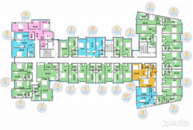 1-к квартира, 32.4 м², 5/8 эт.